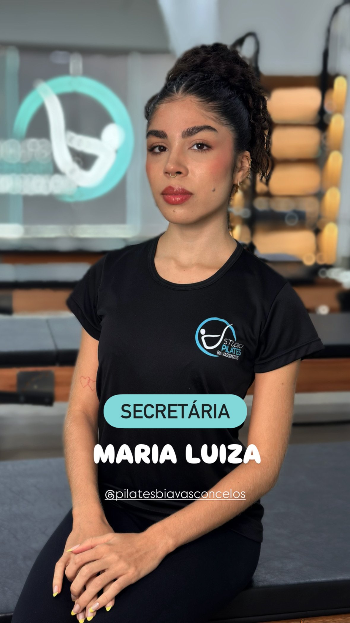 Maria Luiza - Secretária no Studio Pilates Bia Vasconcelos